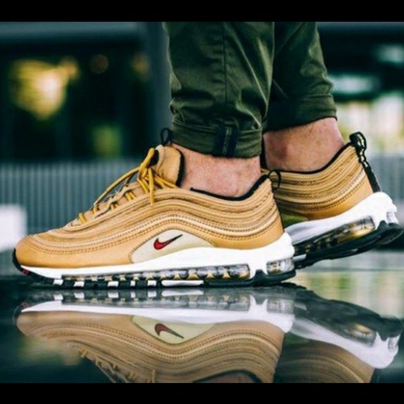 Nike Shoes - Nike Air Max 97 Gold Metallic Sneakers Sz 10